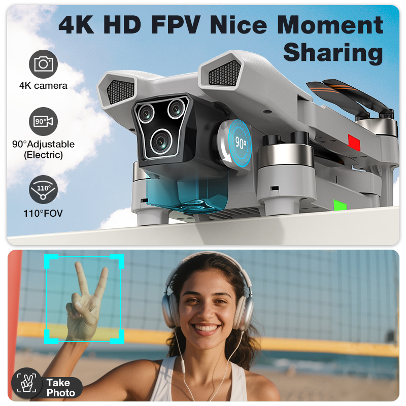 Yeni L107 PRO Drone 8k Hava Fo - Jjrc Drone X12 incelemesi ve fiyatı